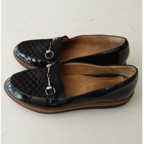 Naturalizer horsebit Womens Black quilted loafers 6.5 sz preppy teachercore - Picture 3 of 9